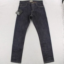The Unbranded Brand 18 oz Indigo Slub Raw Selvedge Denim Jeans Mens 32x33 Blue