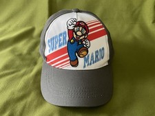 NEW Nintendo Super Mario Bros. Baseball Cap Boys HAT Gray Snapback