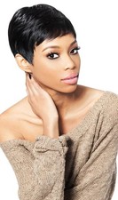 TARA 1-2-3 27PCS 1B Off Black -Outre Velvet Remy Human Hair Weave