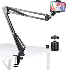 Overhead Tripod Mount for Camera Webcam Ring Light, over Head Articulating Arm