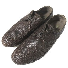 Dolce&Gabbana Men Intrecciato Derby Dress Shoes Size 7.5 Brown Old Clothes Used