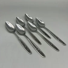 Ekco Eterna Stainless Country Garden Grapefruit Spoons Flowers Japan Set-6