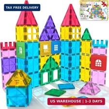 Magnetic Tiles Kids Magnetic Blocks 60PCS Building Sets 3D Magnet Toys Presch...