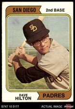 1974 Topps #148 Dave Hilton Padres VARIATION 3 - VG