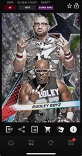 DIGITAL TOPPS WWE SLAM Dudley Boyz COSMIC CHROME 25 SUPER RARE STARFRACTOR Read