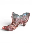 Vintage Fenton Cabbage Rose Slipper Shoe Cranberry Pink