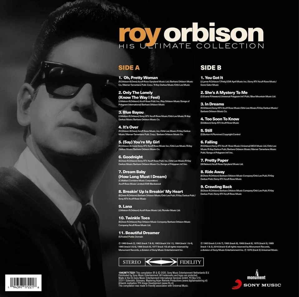 ORBISON, ROY His Ultimate Collection Analog (Vinyl) - Image 2 of 2