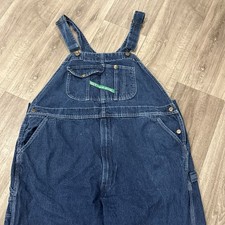 Key Imperial Overalls Mens 46x30 Dark Wash Blue Cotton Denim Bibs Work Carpenter