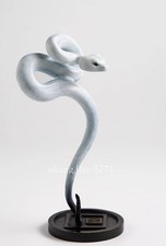 8.8" Brass Viper Snake Statue Handcraft Artwork Home Decor Collections