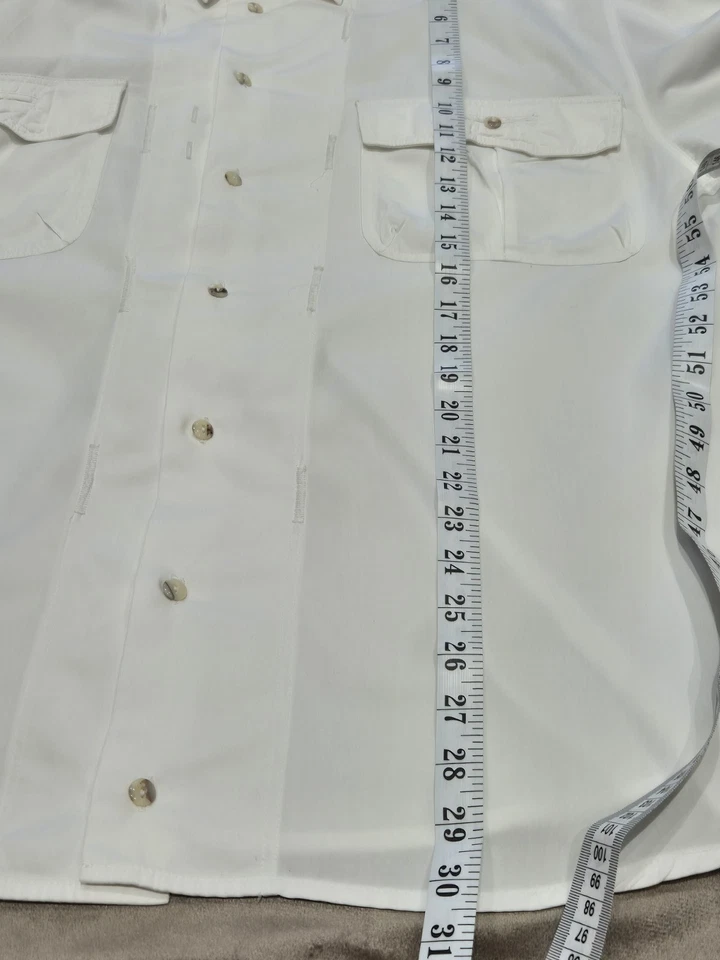 Vintage Rare Find 80s John Slim White cotton Mens Shirt Loose Fit Med Uk 44in  - Image 4 of 4