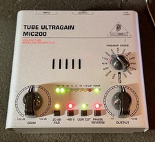 Behringer Tube Ultragain MIC200 Single-Channel Tube Mic/Inst. Preamp W/Modeling