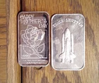 Lot of 2 1 oz. .999 Vintage Silver Bars (007)