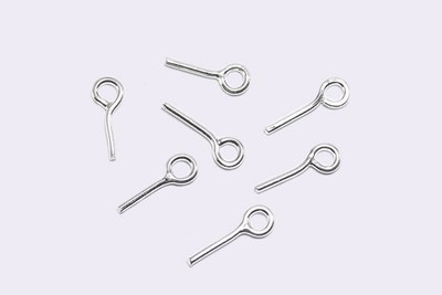 INWARIA Stiftösen 925 SILBER 12mm Stift mit Öse Verbinder Anhängerschlaufe, SS58