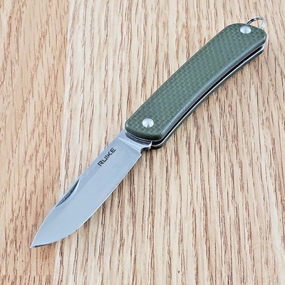 RUIKE S11 Compact Folder Folding Knife 2'' Stainless Steel Blade Green G10 Handle
