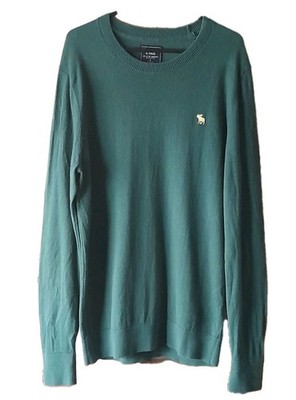 Abercrombie & Fitch Herren Pullover Small Grün Wollmischung Pulli - Kleines Loch
