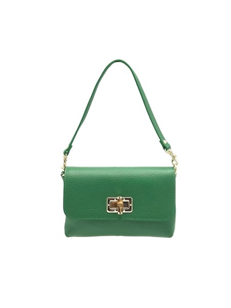Mini Echtleder UmhäNgetasche GrüN Damen Handtasche Made in Italy Sommer-image