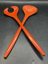 Retro Mepal Rosti Danish Melamine Salad Servers Mid Century. / Mod. READ 👇