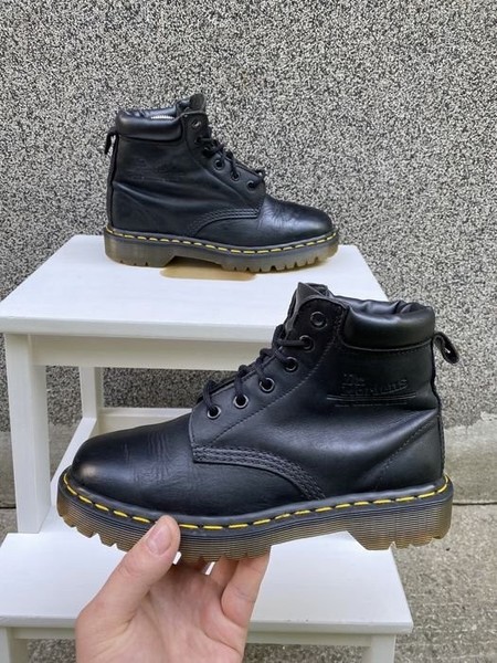 Women Dr Martens Boots Black Leather 38