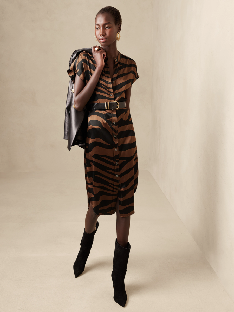 banana republic silk shirt dress Muse Silk Shirtdress