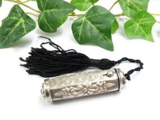 0953 Silber 835 Lippenstifthalter um 1920/30 mit Kordel ( neu )