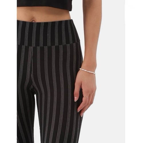 No Boundaries Pull on Flare Pants Small 4-6 New with Tags Black Pin Stripe Soft - Picture 4 of 5