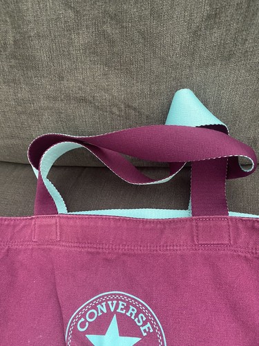 Converse Canvas tote bag- purple Shoulder Bag Holdall Chuck Taylor - Picture 4 of 11