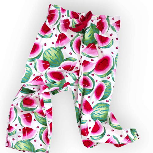 Nick & Nora Womens Sleepwear Pants Sz Medium Cotton Watermelon Cropped Pedal Pin