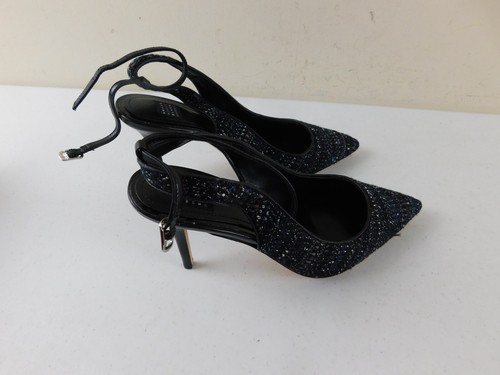 WHITE HOUSE BLACK MARKET Women's 7.5 TERESA Black Tweed Pump High Heel Shoes NEW - Picture 7 of 9