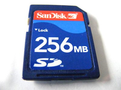 256MB Secure Digital Card ( 256 MB SD Karte ) SanDisk gebraucht