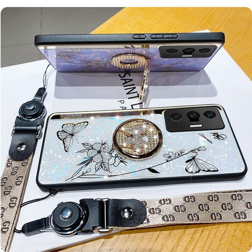 Luxury Bling Ring Stand Case Girl Cute Cover For Samsung S24 23 Ultra S22 S21 + - Picture 6 of 12