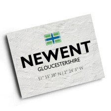 A4 PRINT - Newent, Gloucestershire - Lat/Long SO7225