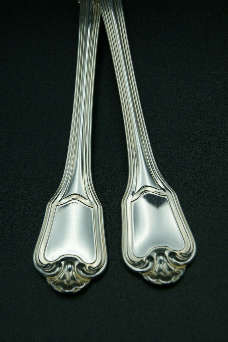 CHRISTOFLE PORT ROYAL 6 FISH FORKS SILVERPLATED HALLMARKED
