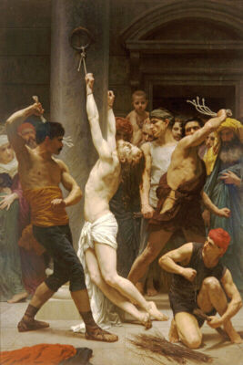 THE FLAGELLATION OF OUR LORD JESUS CHRIST BIBLICAL PAINTING BY BOUGUEREAU REPRO 