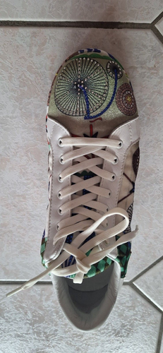 Camuzares, ausgefallener Leder Sneaker, Glitzer, Samt, Swarovskisteinchen, 41 - Bild 2 von 8