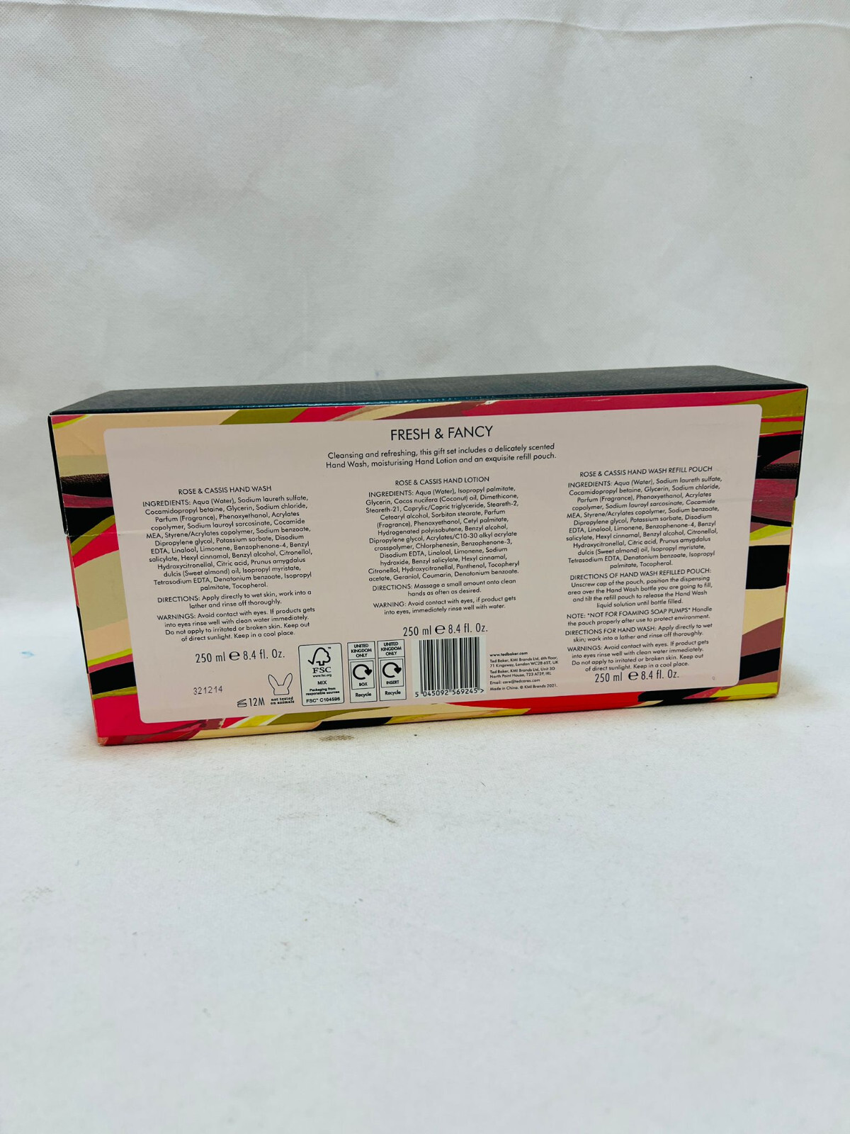 Ted Baker Hand Wash & Lotion Set With Refill Pouch Fresh & Fancy Womens