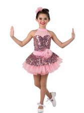 Dansco Girls Pinks Dance Costume Child XS NWT