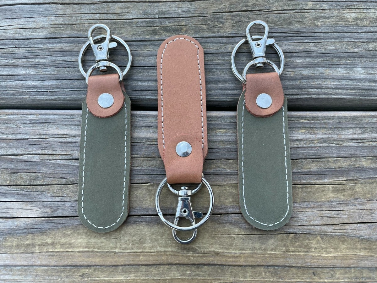 Lot of 3 Key Chain Handmade Keys Holder Genuine Leather Key Rings