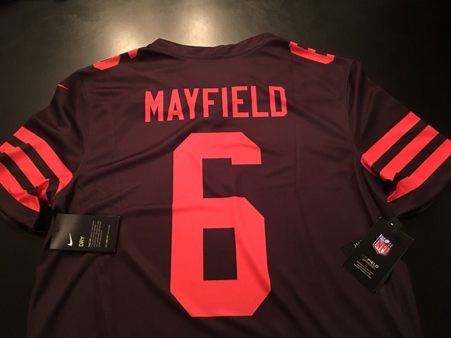 baker mayfield nike color rush jersey