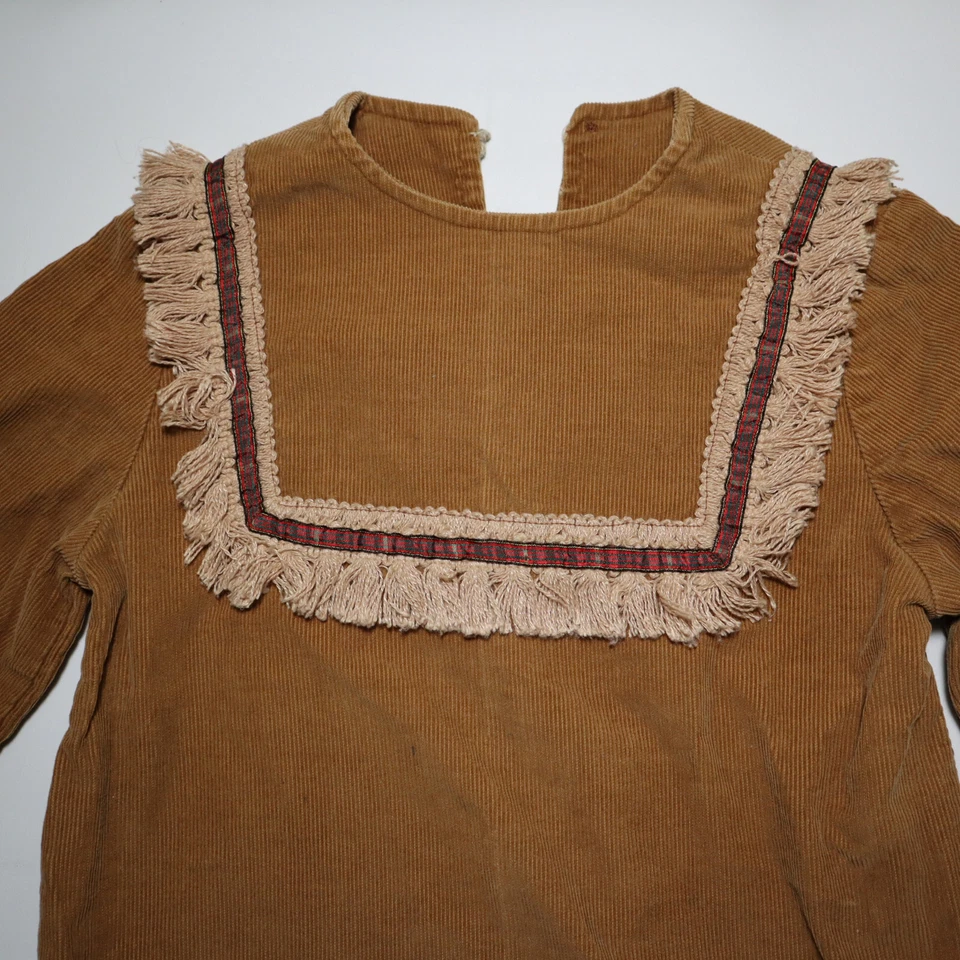 Disfraz de pana Davy Crockett vintage hecho a mano para niños camisa y pantalones Foto 2 de 4