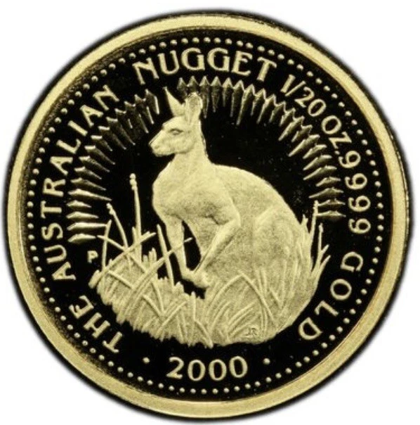 2000 $5 Australia 1/20 Oz Gold Proof Kangaroo / Nugget Coin • PR69 DCAM • POP 7 - Image 4 of 4