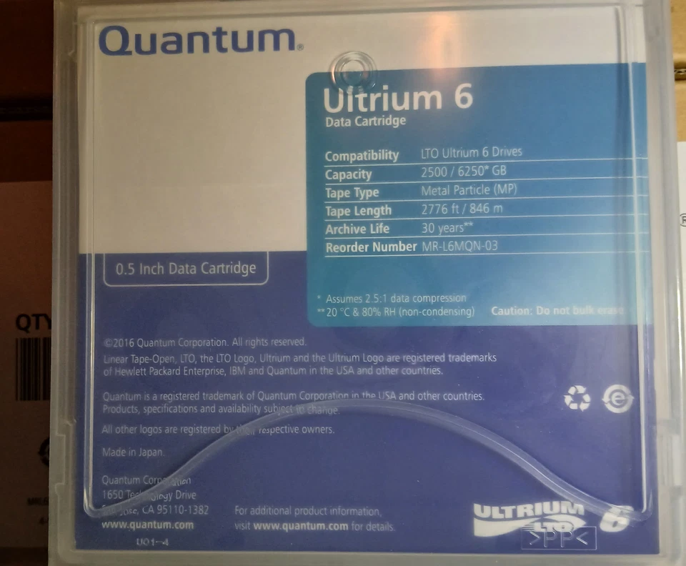 New Quantum MR-L6MQN-03 Quantum Ultrium-6 Data Cartridges, 10 Pack - Image 3 of 4