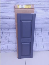 12" x 35" PLYGEM Raised Panel Board Window Shutters Pair In Tuxedo Gray
