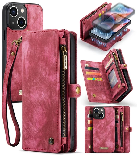 Leder Handyhülle für iPhone 16 15 14 13 12 Pro/Max Magnet Tasche Schutz Wallet - Bild 10 von 64