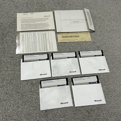 Vintage Microsoft QuickBASIC 4.5 1988 5.25'' 5 Disks For IBM PC