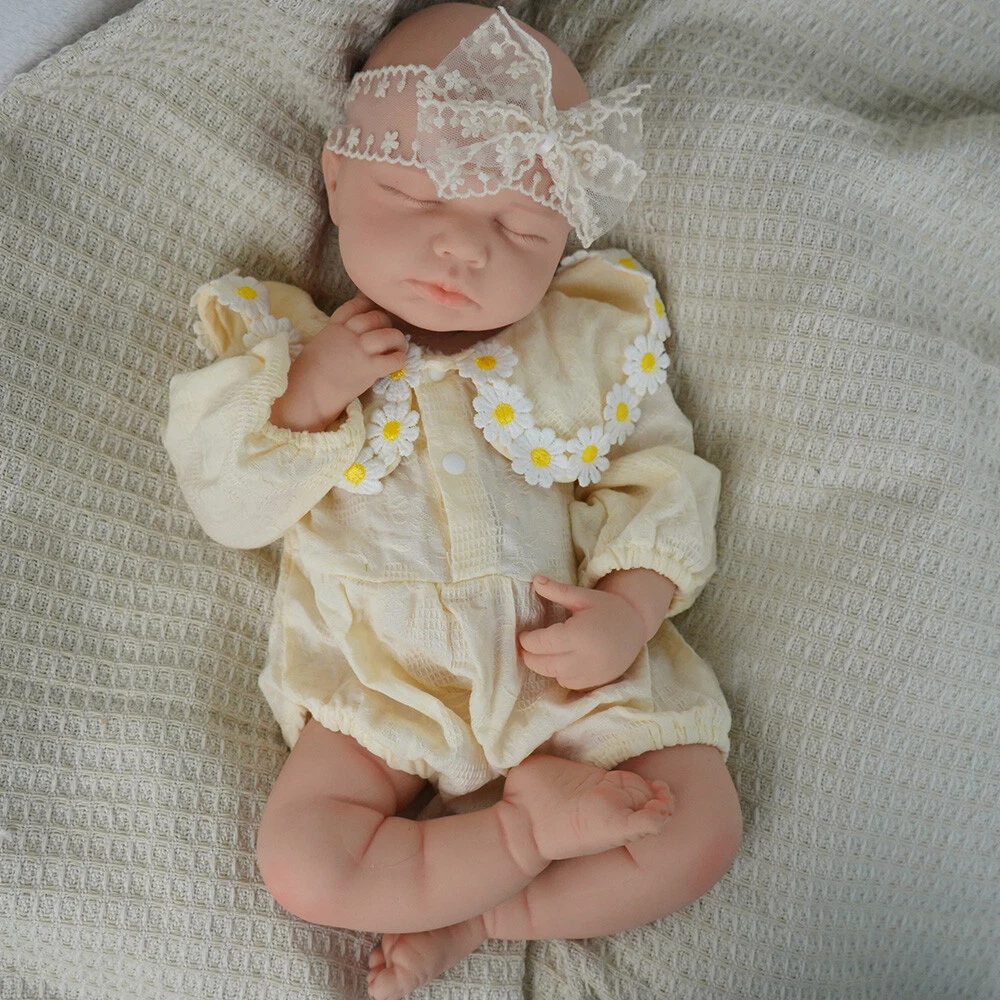 18 Inch Realistic Silicone Reborn Baby Doll Hand Painted Newborn Easter Gift