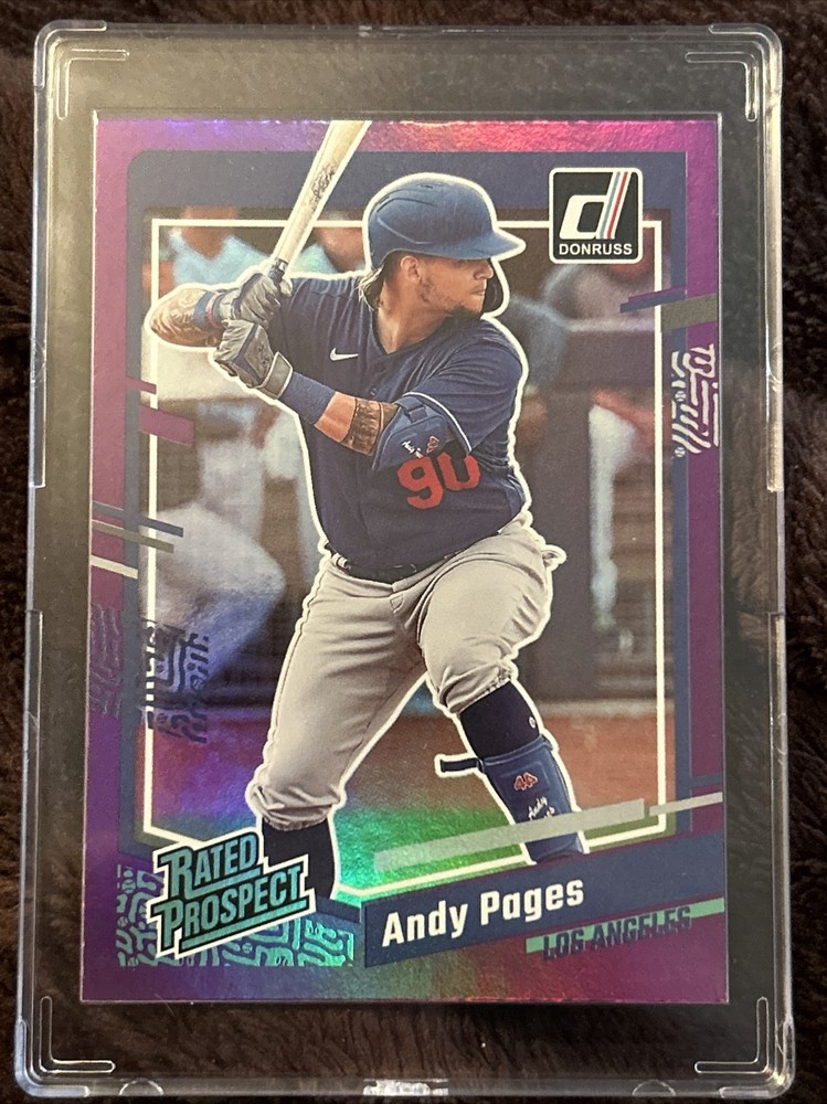 2023 Donruss Rated Prospect Purple Foil #38 Andy Pages - Los Angeles Dodgers NM+