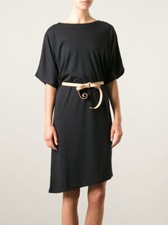 Joseph Lilia T-Shirt Dress Cotton Lyocell Jersey S Asymmetric BELT NOT INCLUDED