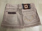 REPLAY Distress Fade Denim Jean Micro Mini Skirt  zip pockets sz 27 — photo 4