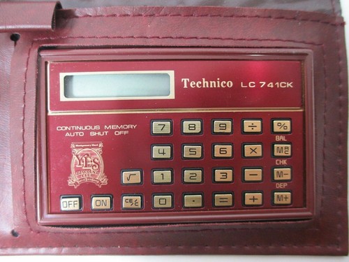 VTG Retro Checkbook Memo Bi-fold Calculator Technico LC741CK - Discount Club - Picture 5 of 9