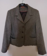 Berkertex Blazer Size 14 Jacket Brown Lined Office Business Coat Smart